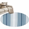 thumbnail image 2 of Blue Ombre Stripe Round Area Rug 3 FT, Small Kitchen Bathroom Mats, Farmhouse Simple Striped Washable Indoor Outdoor Throw Runner Carpet Non-Shedding Doormat for Table Shower Sofa Entryway, 2 of 8