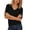 Black, variant on longantii Womens Tops Trendy V-Neck Knit Tops Short Sleeve Baggy Tshirts Solid Color Lounge Clothes 2026 Summer Pink L