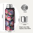 thumbnail image 7 of 20 Oz Pioneer Flower Coffee Tumbler Double Wall Insulated Stainless Steel Water Bottle | Metal Reusable Thermoses Flask with Cup Cap | Leak & Sweat Proof with Anti-Dust Lid, 7 of 7