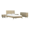 thumbnail image 2 of Benjara 4 Piece King Platform Bed Set with Nightstand and Dresser, Brown, 2 of 2