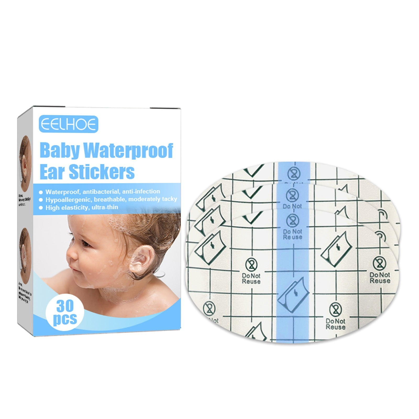 Baby Waterproof Ear Stickers Baby Waterproof Ear Protector Ear