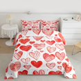 thumbnail image 2 of Castle Fairy Red Love Heart Print Bedding Comforter Set 2pcs for Boys Girls,Happy Valentine's Day Twin Comforter Sets Microfiber,Romantic Lover Couple Breathable Bedding Set,Breathable Home Decor, 2 of 8
