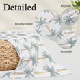 thumbnail image 3 of Grey Blue Palm Tree Throw Pillow Cover 12 x 20 Inch Decorative Pillow Cover Summer Tropical Botanical Leaves Lumbar Pillowcase Seasonal Rectangle Cushion Case for Couch Sofa Bed Living Room, 3 of 9