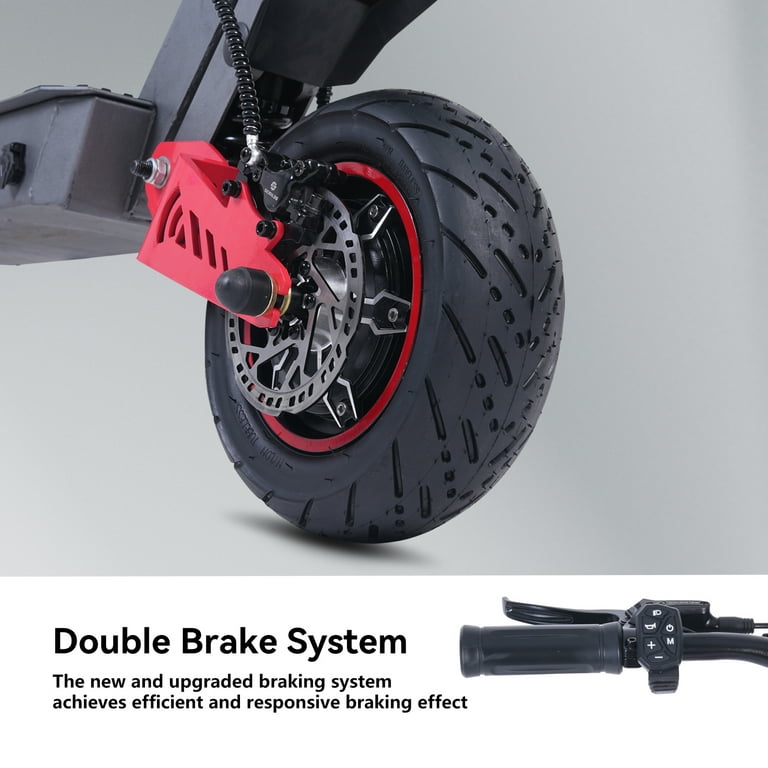 Powerful Electric Scooter for Adult, Dual Motor 3000W*2 , 11'' Off-road Tires, Max Speed 50mph, 50miles Range, Dual Hydraulic Disc Brake, Foldable eScooter