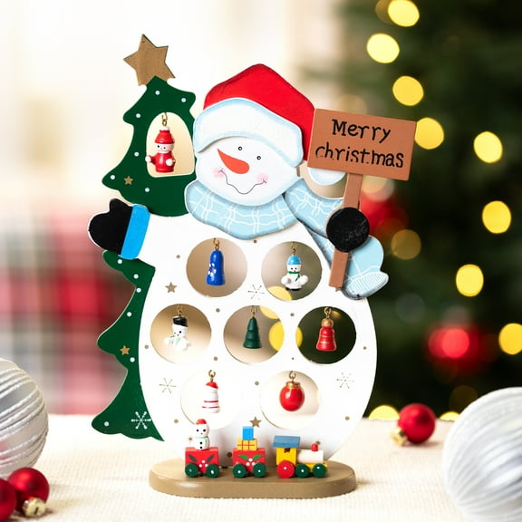 Northlight Snowman Cut-Out with Miniature Ornaments Merry Christmas Decoration - 10.25"