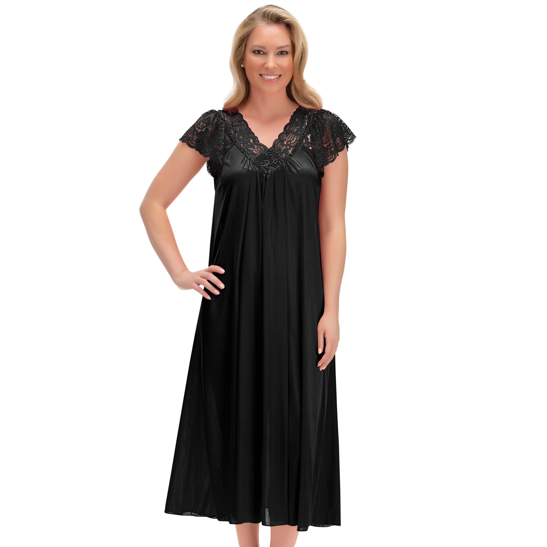 long sleeve tricot nightgown