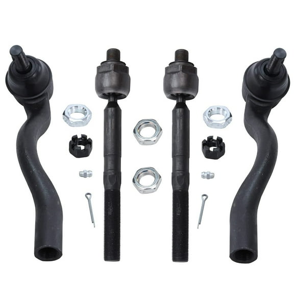 Detroit Axle - 4 Front Tie Rods for 2011-2015 Jeep Grand Cherokee Dodge Durango 2012 2013 2014 Inner and Outer Tie Rod Link Set Replacement