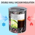 thumbnail image 2 of 12oz Coffee Tumblers Pioneer Flower Stainless Steel Vacuum Insulated Travel Tumbler Coffee Cups Mug with Lid and Straw with Cleaning Brush for Cold & Hot Drinks, 2 of 5