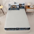 thumbnail image 4 of Erosebridal Western Highland Cow Zipper Twin Comforter Sets with Fitted Sheet and 2 Pillowcases,Rustic Truck Zipper Bedding Set For Girls,Light Gray Reversible,4pcs, 4 of 7