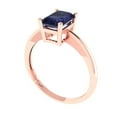 thumbnail image 2 of Clara Pucci 14K Rose Gold 1ct BlueSapphire Solitaire Ring for Women, 2 of 8