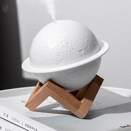 

Amerteer Humidifier - Aromatherapy Diffuser LED Desk Moon Lamp with Cool Mist Humidifier Function Adjustable Brightness and Mist Mode (USB Charging)