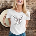 thumbnail image 2 of JLFKNG Womens T Shirts Fashion Sports Baseball Print Round Neck Short Sleeve Casual T Shirt Tops Breathable Loose Fit Comfy Womens Clothing, 2 of 5