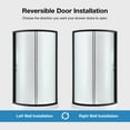 thumbnail image 5 of Ove Decors Breeze 32 in x 32 in x 77 in H Curved Corner Shower Kit with Frosted Glass, Walls, Base and Matte Black Hardware, 5 of 17