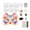 A Black, variant on Halloween Mask Kit, DIY Creative Cosplay Costume Accessory, 6pcs Blank Masks 12pcs Mesh Sheets 5pcs Fuzzy Sticks 12pcs Fake Teeth 30pcs Beards 6pcs Felt Cloths Full Set, For Halloween Party Dress Up