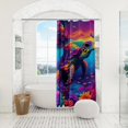 thumbnail image 5 of Nautical Rainbow Sea Turtles Beach Theme Fabric Shower Curtain Sets Bathroom Blue Ocean Shower Curtain Decor Beach Shower Curtain Bathroom Decor with Grommets and Hooks - 72 "x 72", 5 of 6