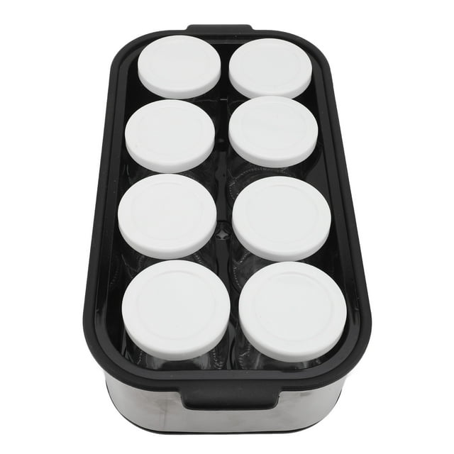 Yaourtière Probiotique, Moteur Électrique pour Yaourtières avec 8 Pots en Verre, Machine à Yaourtières à Température et Temps Réglables pour Milkshake Pudding Maison