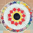 thumbnail image 4 of 500g/1.1lb Irregular Glass Mosaic Tile, 400 Pcs Mixed Orange, 4 Shapes, 4 of 6