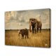 thumbnail image 1 of Póster de lienzo con madre y bebé elefantes caminando, decoración de dormitorio, paisaje deportivo, decoración de oficina, regalo, estilo marco, 12 x 18 pulgadas (30 x 45 cm), 1 of 8