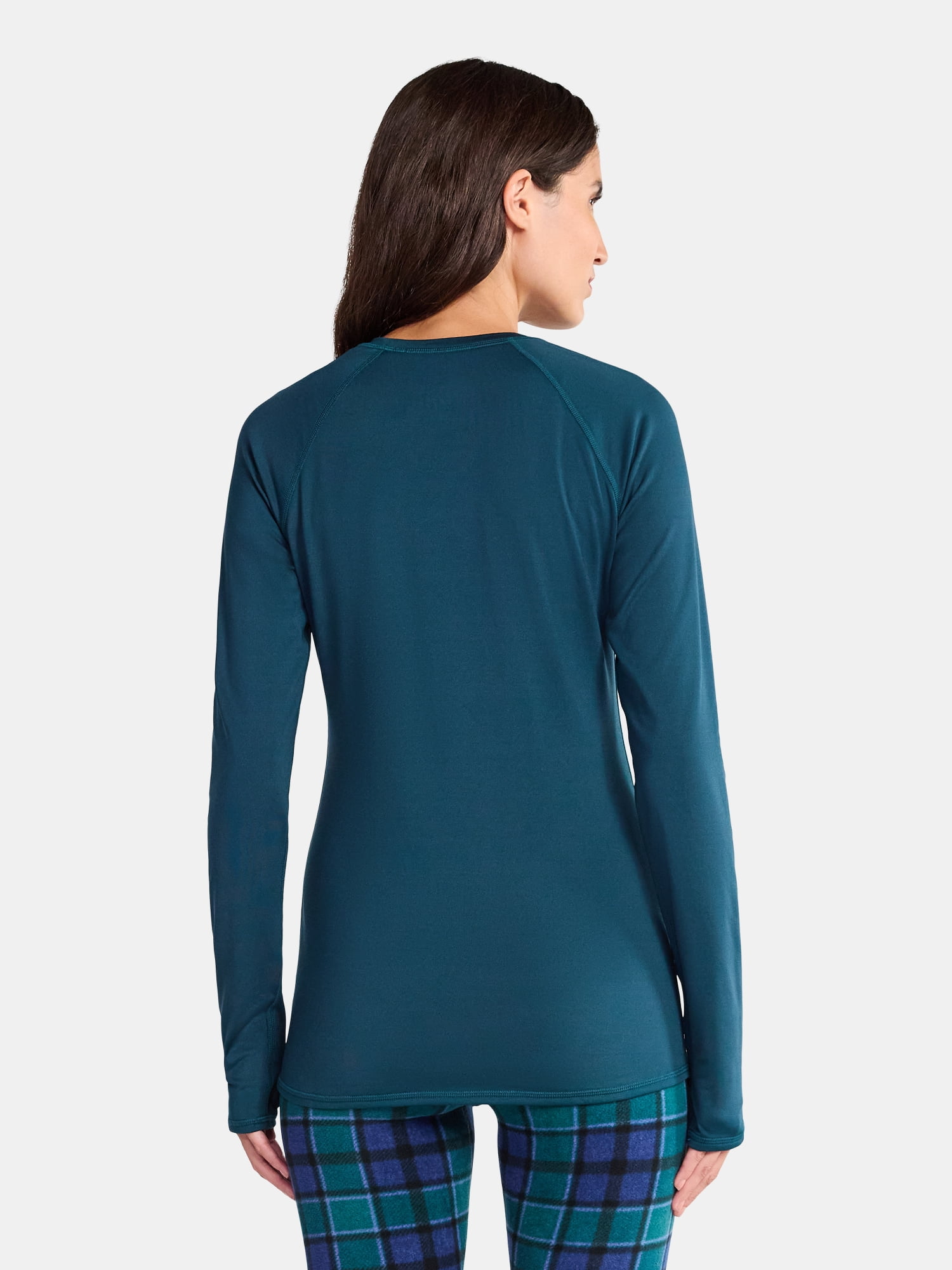 ClimateRight by Cuddl Duds Women's Warm Plush Warmth Crew Neck Base Layer Top, Sizes XS to 4X