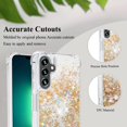 thumbnail image 4 of Aesthetic Funda para Samsung Galaxy A14 5G Case Clear Silicone for Women Girls, Cute Phone Case Samsung A14 5G Case Glitter Pink Shockproof and Bumpers Cover (Gold), 4 of 14