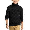 thumbnail image 4 of KyCheLot Pullover Sweaters for Boys Girls Solid Color Long Sleeve Round Neck Clothes Trendy Warm Knitted Tops, 4 of 6