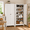 White, variant on IKIMI 71" Metal Storage Cabinet with 4 Adjustable Shelves and Lock, Heavy Duty Steel Garage Tool Cabinet for Office, Home, Kitchen, White(H71"*W32"*D16")