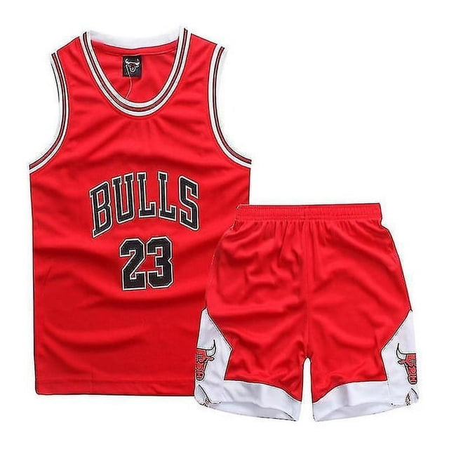 Chicago Bulls #23 Michael Jordan Jersey No.23/Conjunto de uniforme de baloncesto para niños/rojo S