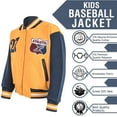 thumbnail image 6 of A2Z 4 Kids Baseball Plain Jacket Varsity Style Coat - B.B Jacket 27 Mustard 5-6., 6 of 7