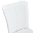 thumbnail image 5 of TesNus Dining Chairs Set of 4, White PU Leather High Back Kitchen Chairs with Chrome Metal Legs, Upholstered Side Chairs for Dining Room, 5 of 8