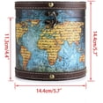 thumbnail image 2 of Cubierta de caja de pañuelos de madera retro redonda YONGSHENG Servilletero vintage Soporte decorativo, 2 of 4