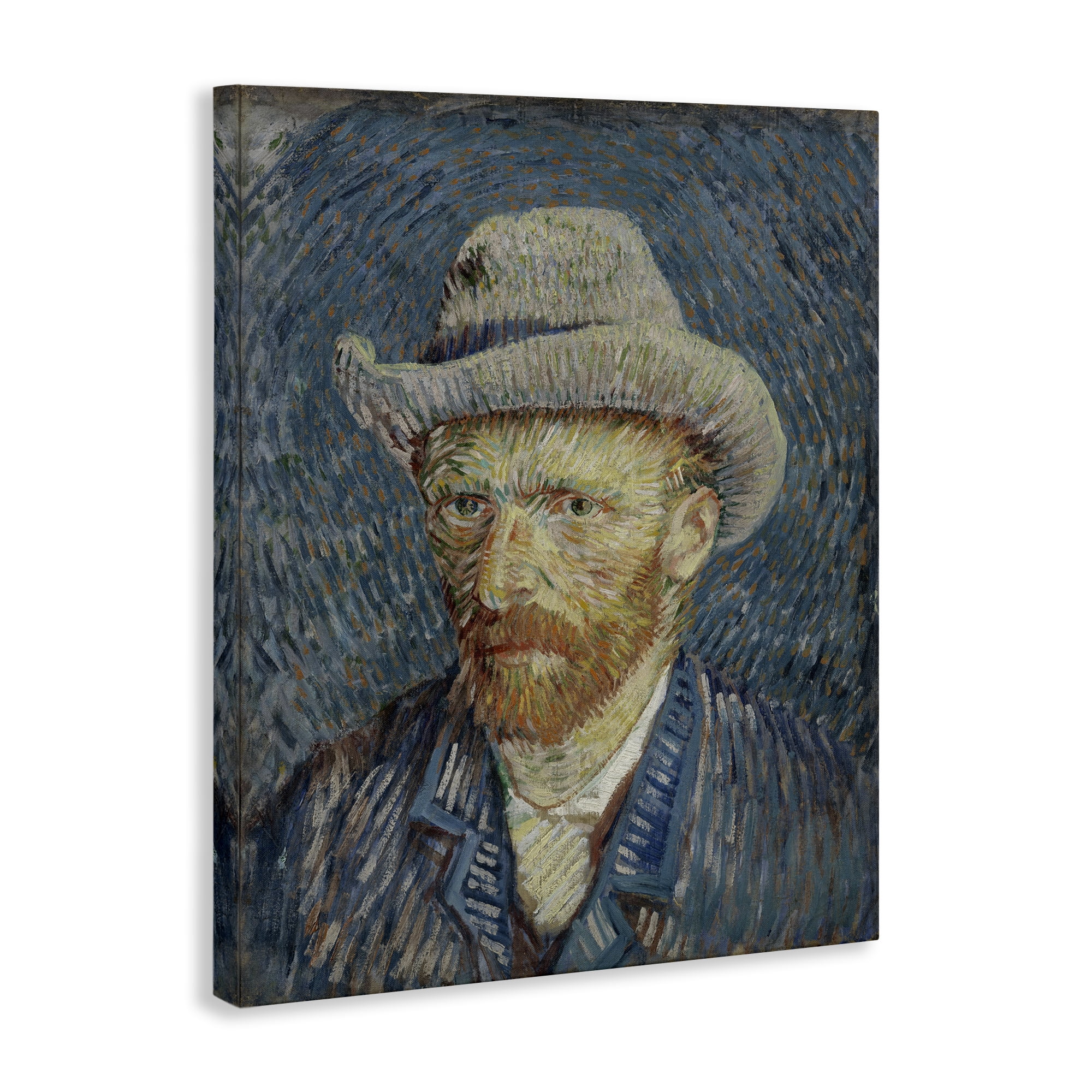 Stupell Industries Van Gogh Portrait with Hat People Painting Wrapped Canvas Art Print Wall Art, 36 x 48