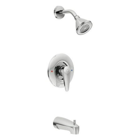 Function Package - Moen T9389EP15 M-Dura 1.5 GPM Trim Package with Single Function Shower Head, Tub Spout, and Posi-Temp Pressure-Balancing Valve Technology