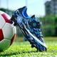 thumbnail image 3 of Zapatos de fútbol para niños Tacos Botas de fútbol atléticas transpirables profesionales para interiores al aire libre TF/AG-NegroAzul-31 brillar Electrónica, 3 of 5