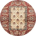 thumbnail image 1 of Ahgly Company Indoor Round Abstract Fire Brick Red Oriental Area Rugs, 7' Round, 1 of 6