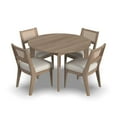 thumbnail image 2 of Homestyles Brentwood 5-Piece Mid-Century Wood Round Dining Set in Brown, 2 of 7