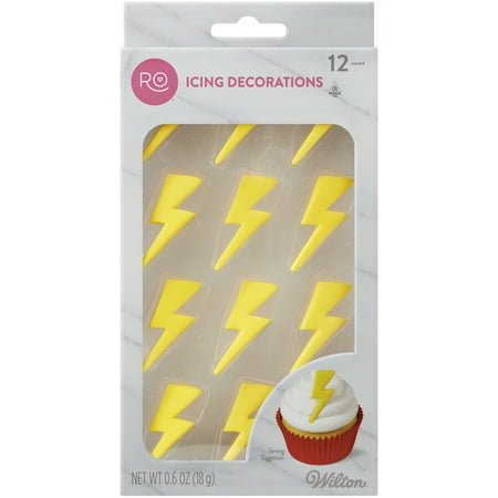 Wilton Rosanna Pansino Lightning Bolt Icing Decorations 12 Ct Wilton Rosanna Pansino Lightning Bolt Icing Decorations 12 Ct