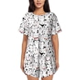 thumbnail image 1 of Balery Cute Cat Conjunto de Pijama para Mujer con Estampado, Dos Piezas de Manga Corta y Shorts, Ropa de Dormir Suave con Cuello Redondo y Bolsillos-XX-Large, 1 of 5