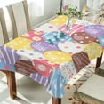 thumbnail image 4 of SKYSONIC Easter Bunny Eggs Tablecloth Waterproof Washable Polyester Square Table Cover Durable Tablecloth for Kitchen Dining Table Party Decor (60 X 90 Inch), 4 of 7