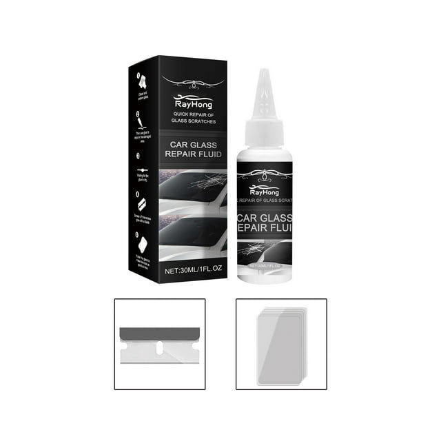 Iumwxz Colle de Réparation pour Vitres d'Auto Liquide de Réparation pour Vitres Répare Rapidement les Fissures 30ml Plastique Offres des Fêtes