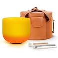 thumbnail image 6 of TOPFUND 440Hz Orange Yellow E Note 10 inch Crystal Singing Bowl Solar Plexus Chakra with Suede Stick, 6 of 7