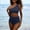 Navy, variant on Bathing Suit for Women Tummy Control Sexy Swim Suit Bikinis High Waist One Shoulder Black Women Bathing Suit,S