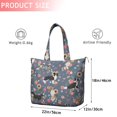 thumbnail image 4 of Border Collie Dog and Flower Florals Travel Tote Bags for Women Carry On,Large Weekender Bags for Women Travel,Multi Functional Duffle Bag for Work,Shopping,Sports, 4 of 5