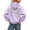 Light Purple, variant on Women Rhinestone Angel Wing Back Print Hoodie Long Sleeve Pullover Sweatshirt Casual Oversized Loose Fit Hooded Top