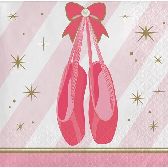Ballet Paper Beverage Napkins 16 Count for 8 Guests