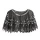 thumbnail image 1 of Chal retro de malla con lentejuelas y abalorios para mujer - Poliéster, talla única, 46 cm de largo - 90-190 lb, 1 of 5