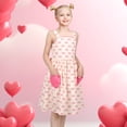 thumbnail image 4 of Sunny Fashion Girls Dress Heart Pocket Valentine Pink Bow Casual Princess Birthday 8 Years, 4 of 8