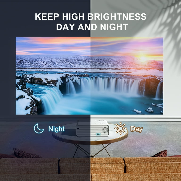 MINI LED PROJECTOR 本体 ASAKUKI Mini Wifi Projector, HD 1080P, Portable LCD Home Theater