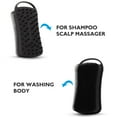 thumbnail image 3 of 2 PC Silicone Exfoliating Body Scrubber Loofah Scalp Massager Shampoo Brush Soft Body Scrubbers for Use in Shower Lathers Well Easy to Clean 2 in 1,orange, 3 of 5