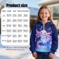 thumbnail image 7 of Pzuqiu Axolotl Hoodies for Kids Comfortable Warm Fall Outfits Fashion Clothing Lightness Personalized Girls Long Sleeve Hooded Sweatshirt Fall Winter Clothes for Girls 4-5, 7 of 7