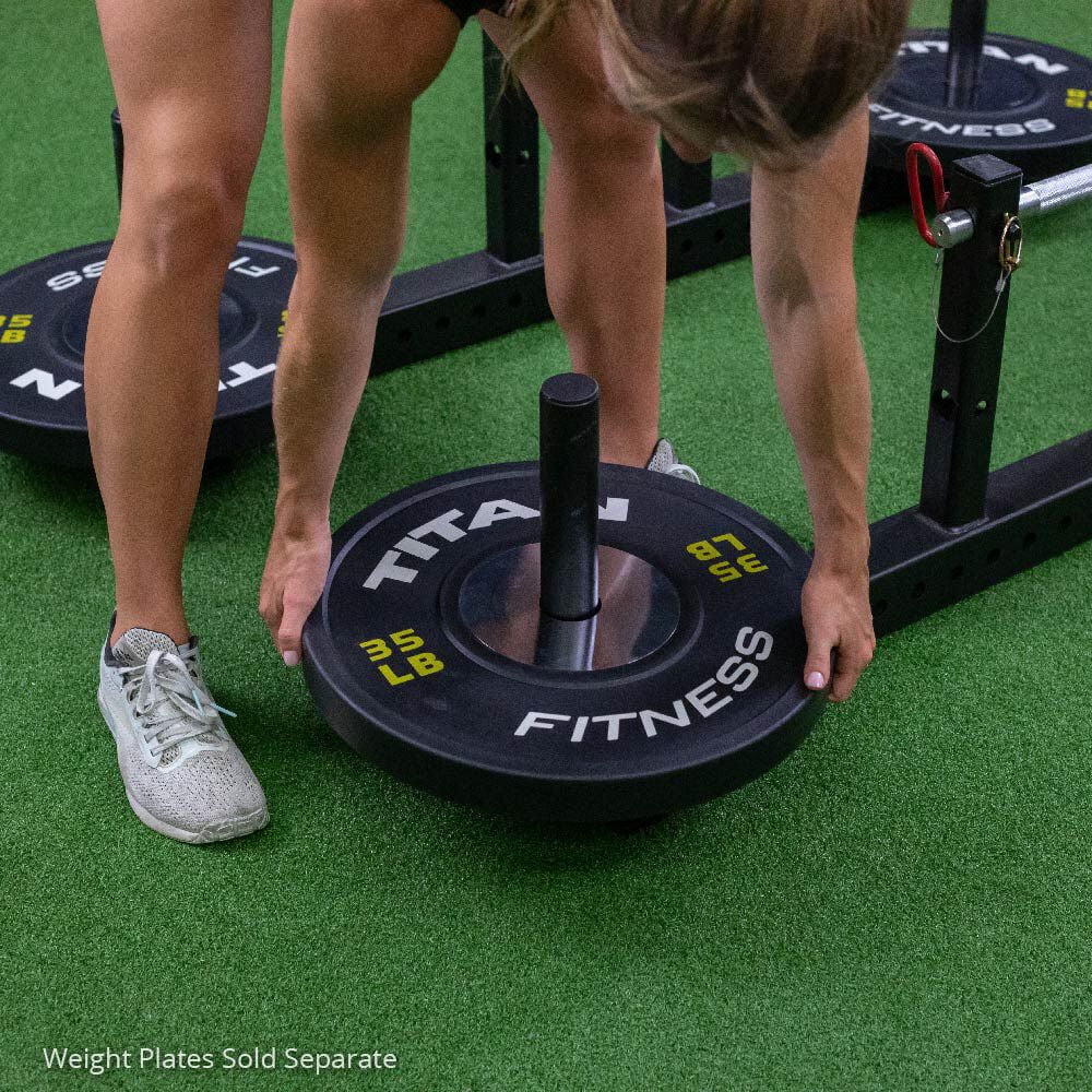 Titan Fitness Farmers Walk Handles Platform and Deadlift System, Rated 500 LB Each, Grip Strength Weight Training